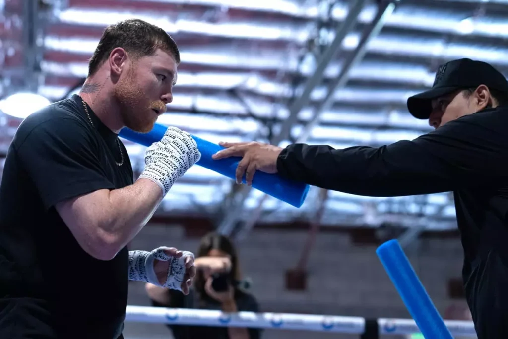 Canelo Fight Headlines Explode with 4 Critical Stakes in Dangerous Mbilli Clash illustrating canelo fight