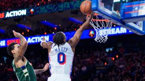 Joel Embiid Unleashes 3 Major Plays in Dominant Triple-Double Win Over Bucks illustrating joel embiid