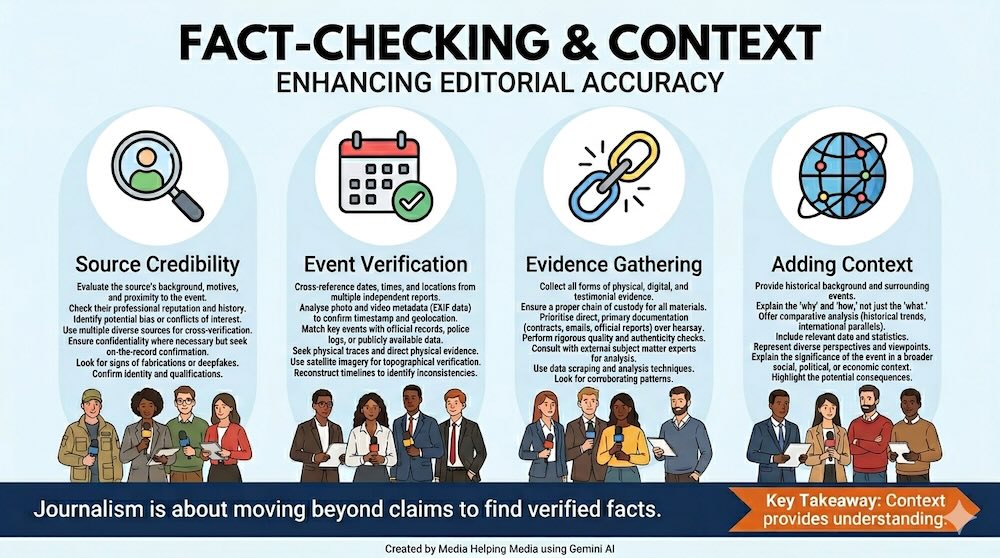 Detailed breakdown illustrating why news verification mechanics matters
