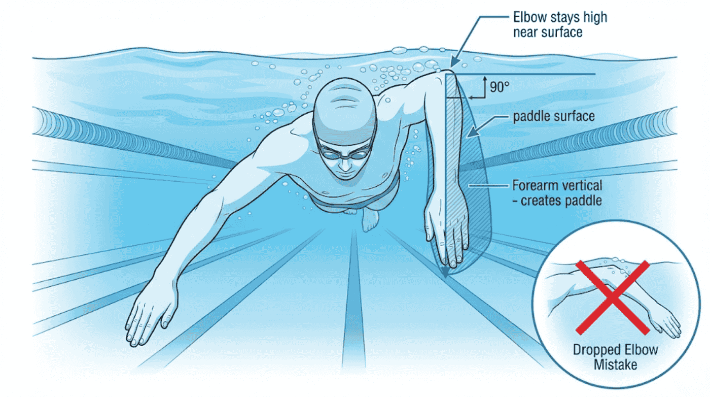 Detailed breakdown illustrating why swimming catch mechanics matters
