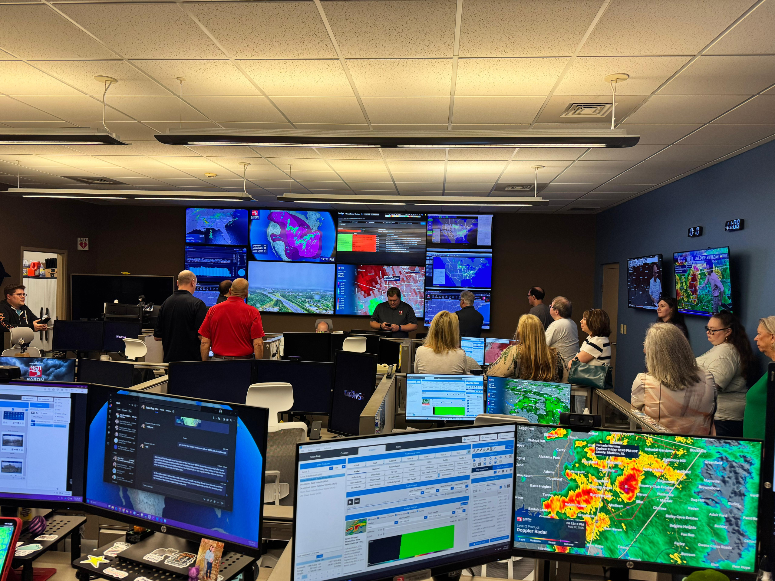 Detailed analysis view examining weather forecast